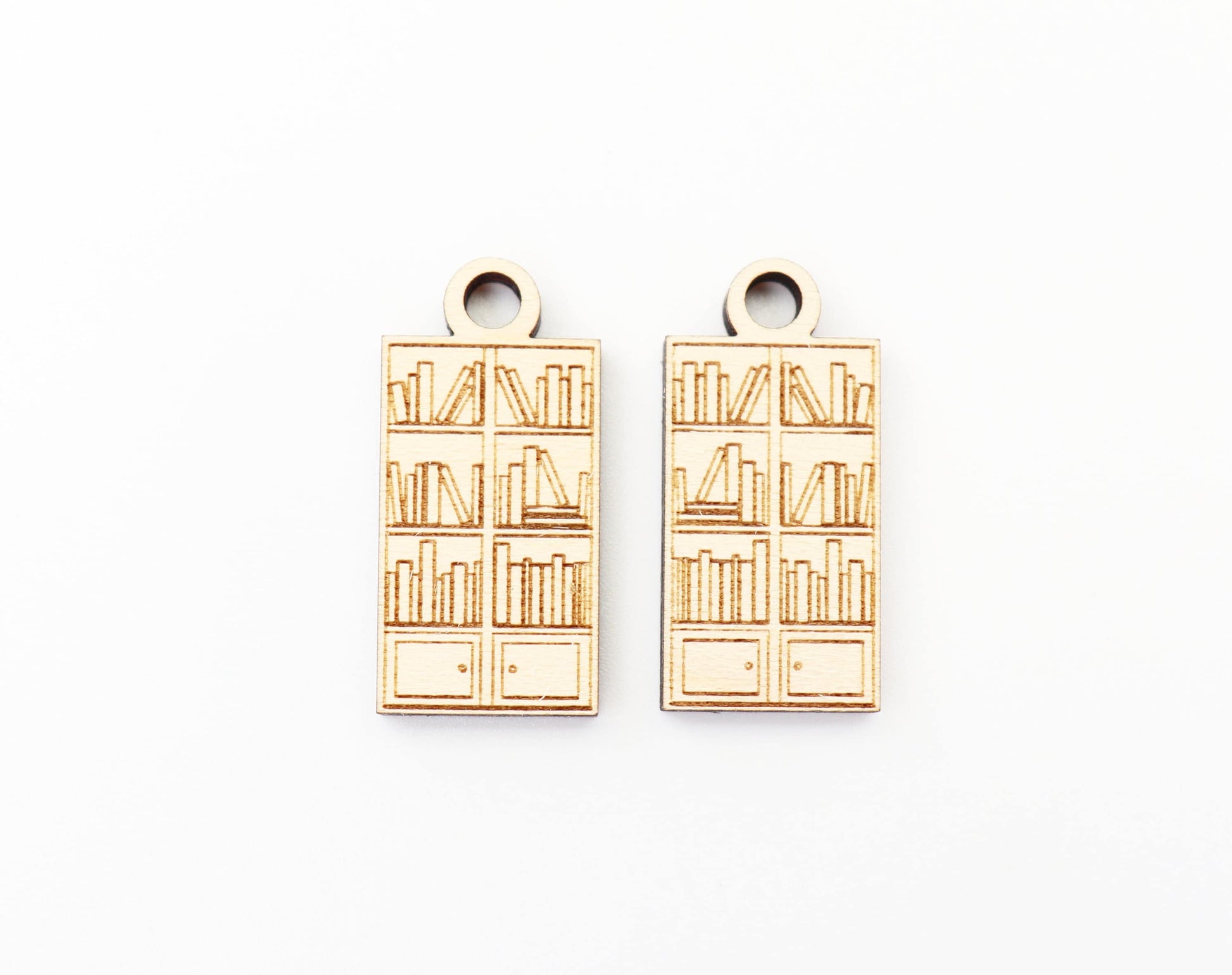 Book shelf earring blanks, wood earrings