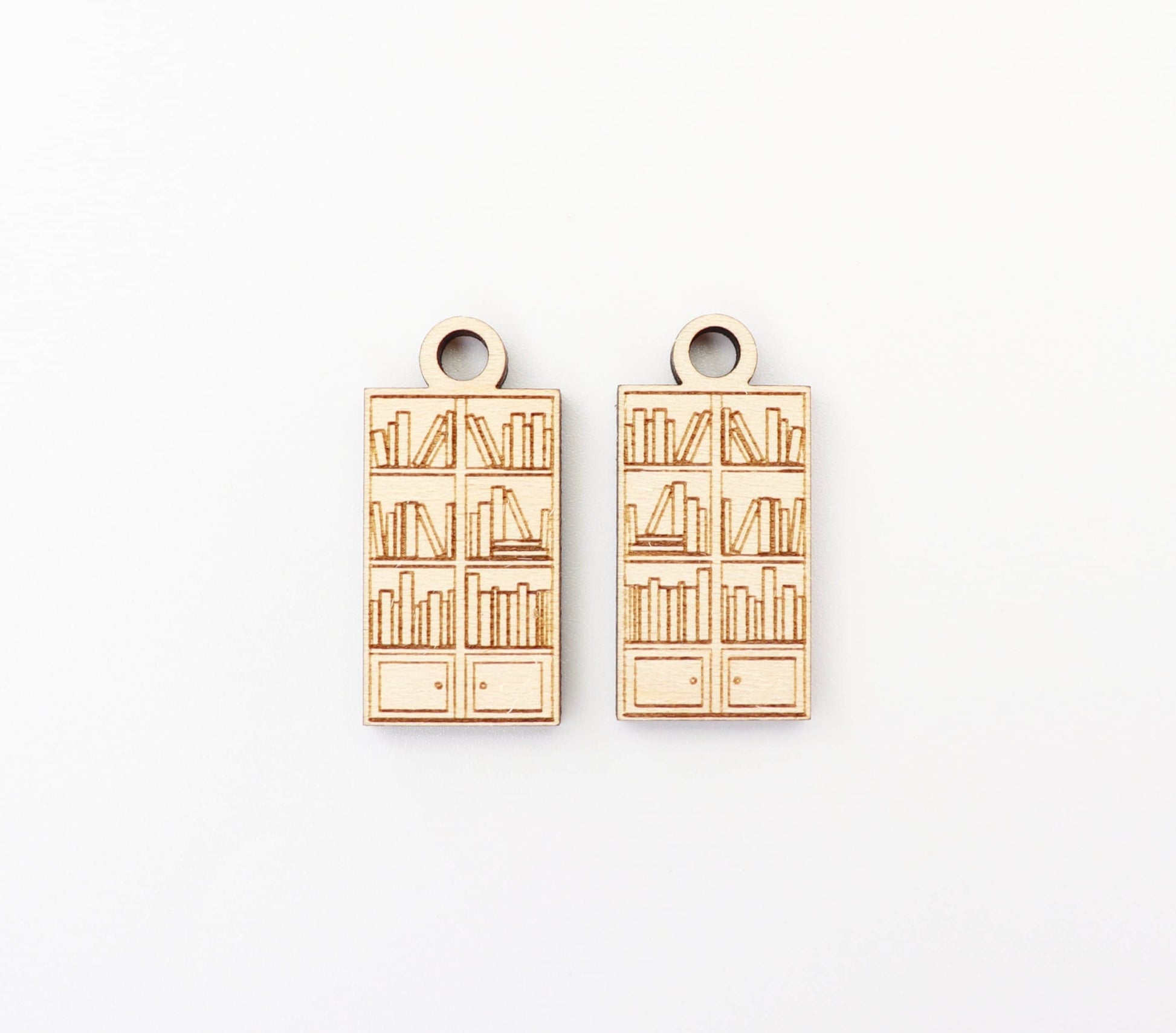 Book shelf earring blanks, wood earrings