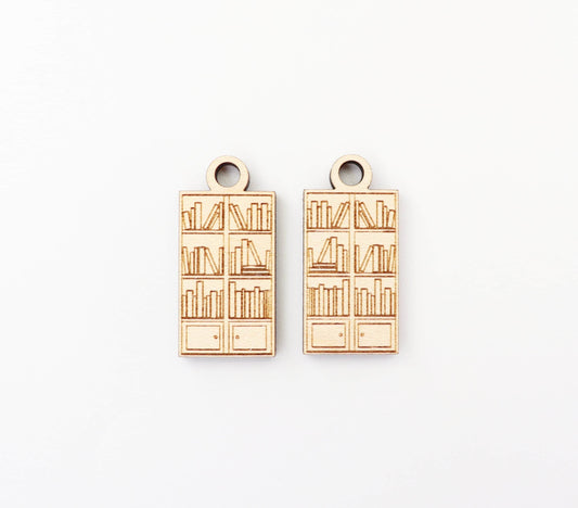 Book shelf earring blanks, wood earrings