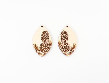 Pinecone earring blanks, Christmas blanks