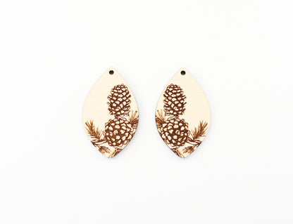 Pinecone earring blanks, Christmas blanks