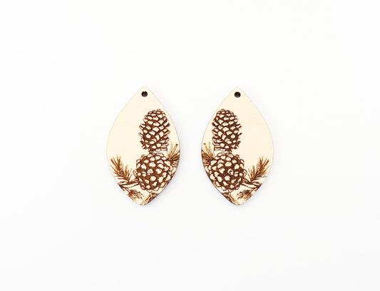 Pinecone earring blanks, Christmas blanks