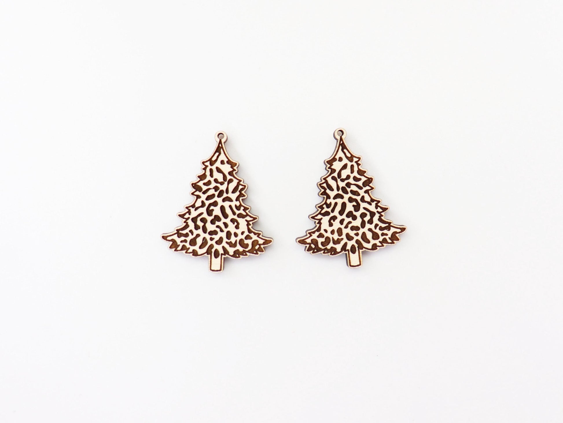 Christmas tree earring blanks, wood earring blanks