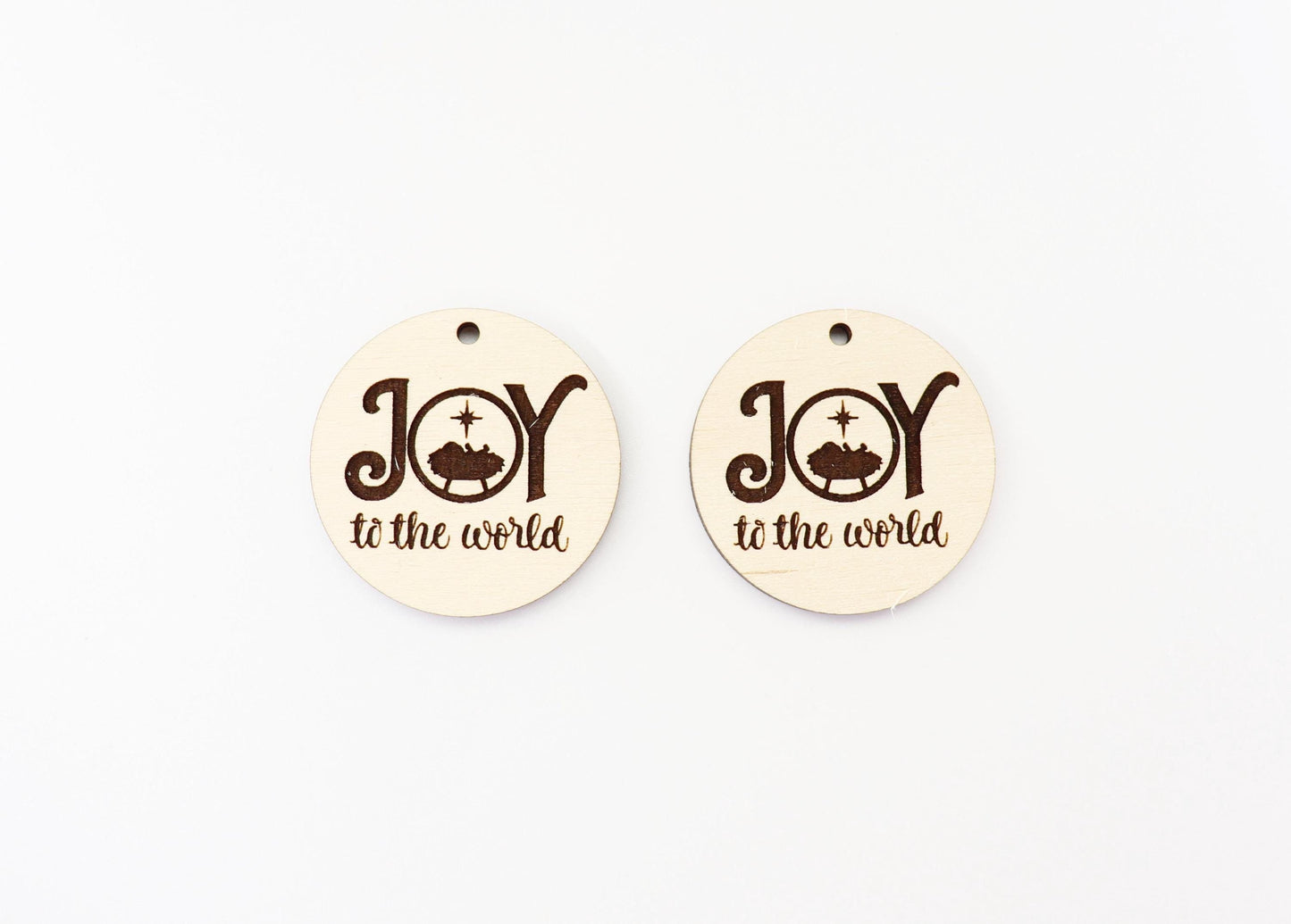 Joy to the world earring blanks, Christmas earring blanks