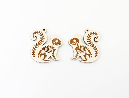 Squirrel skeleton earring blanks, wood earring blanks