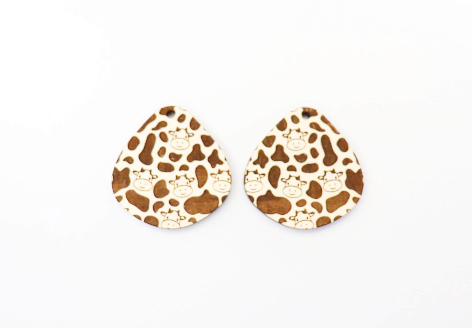 Cow earring blanks, laser cut blanks