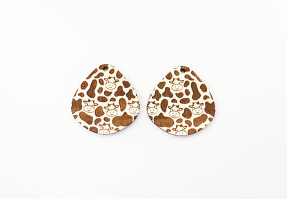 Cow earring blanks, laser cut blanks