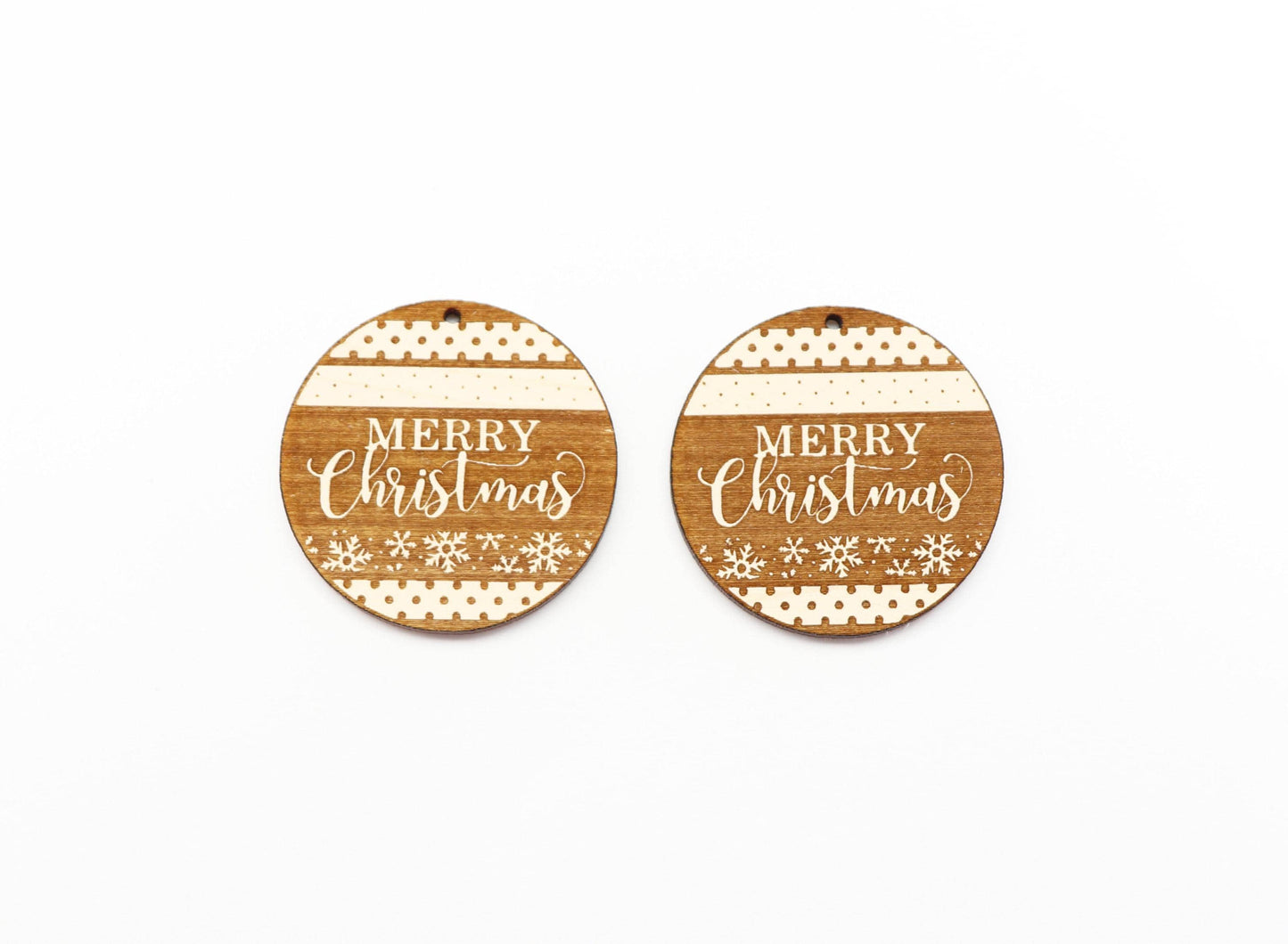 Merry Christmas wood earring blanks