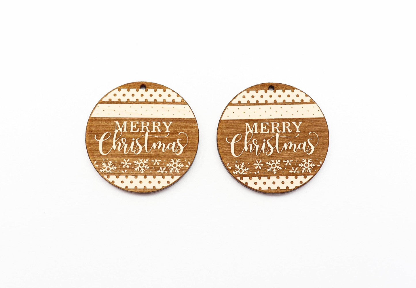 Merry Christmas wood earring blanks