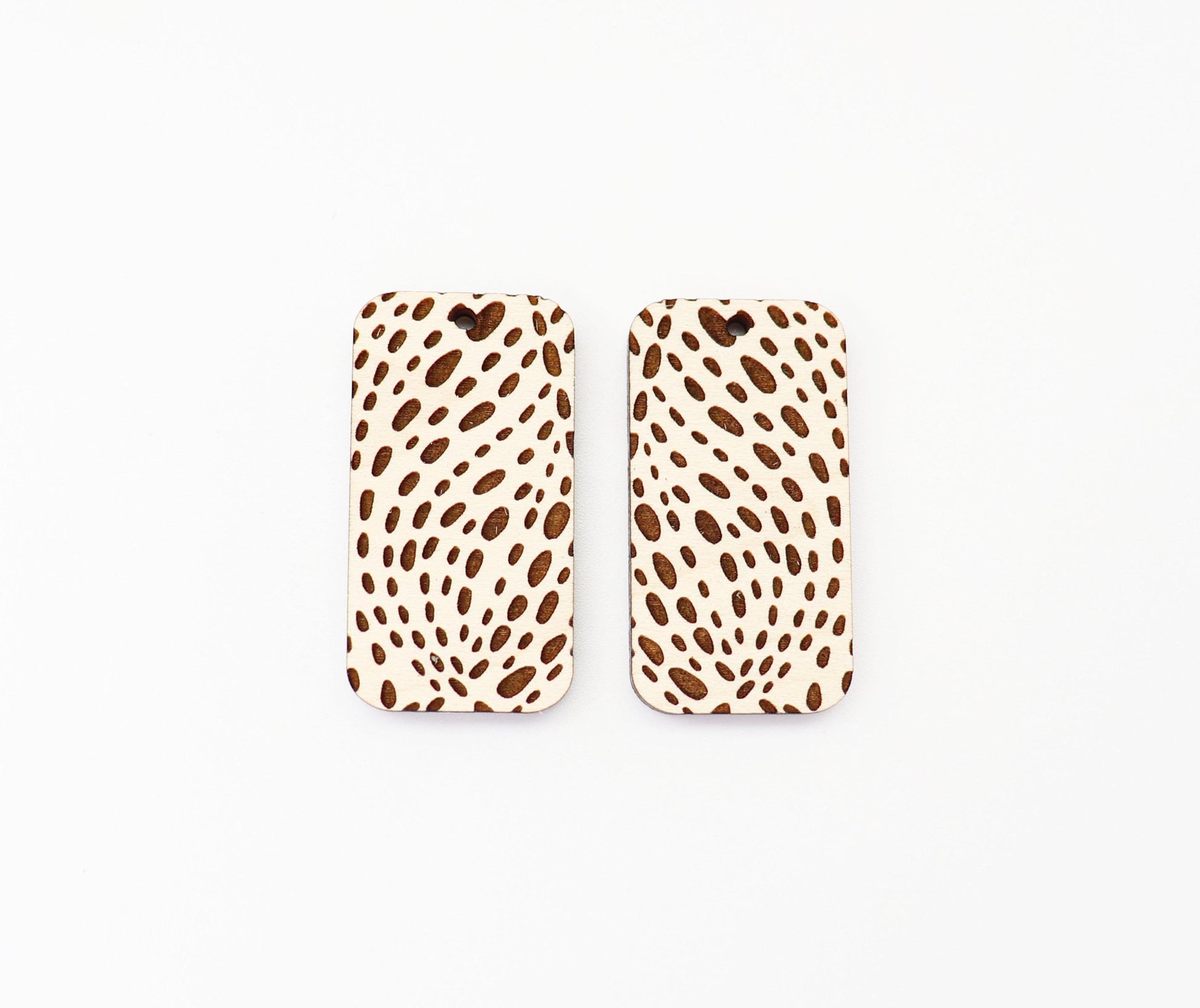 Rectangle wood earring blanks, laser cut blanks