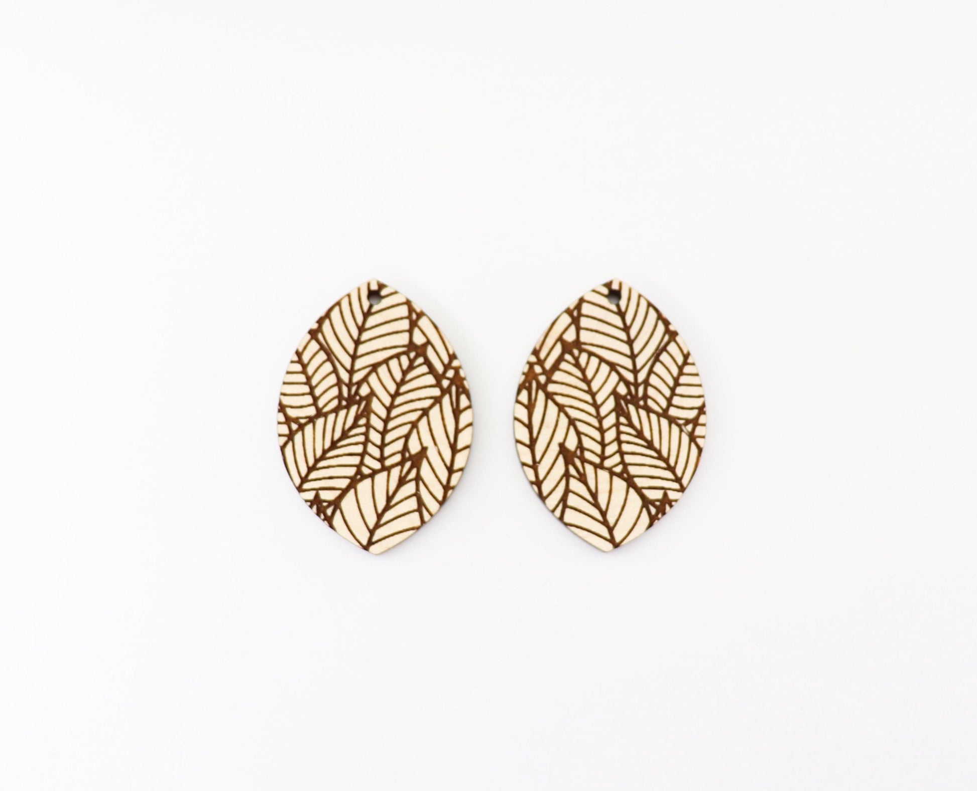 Leaf earring blanks, wood earring blanks