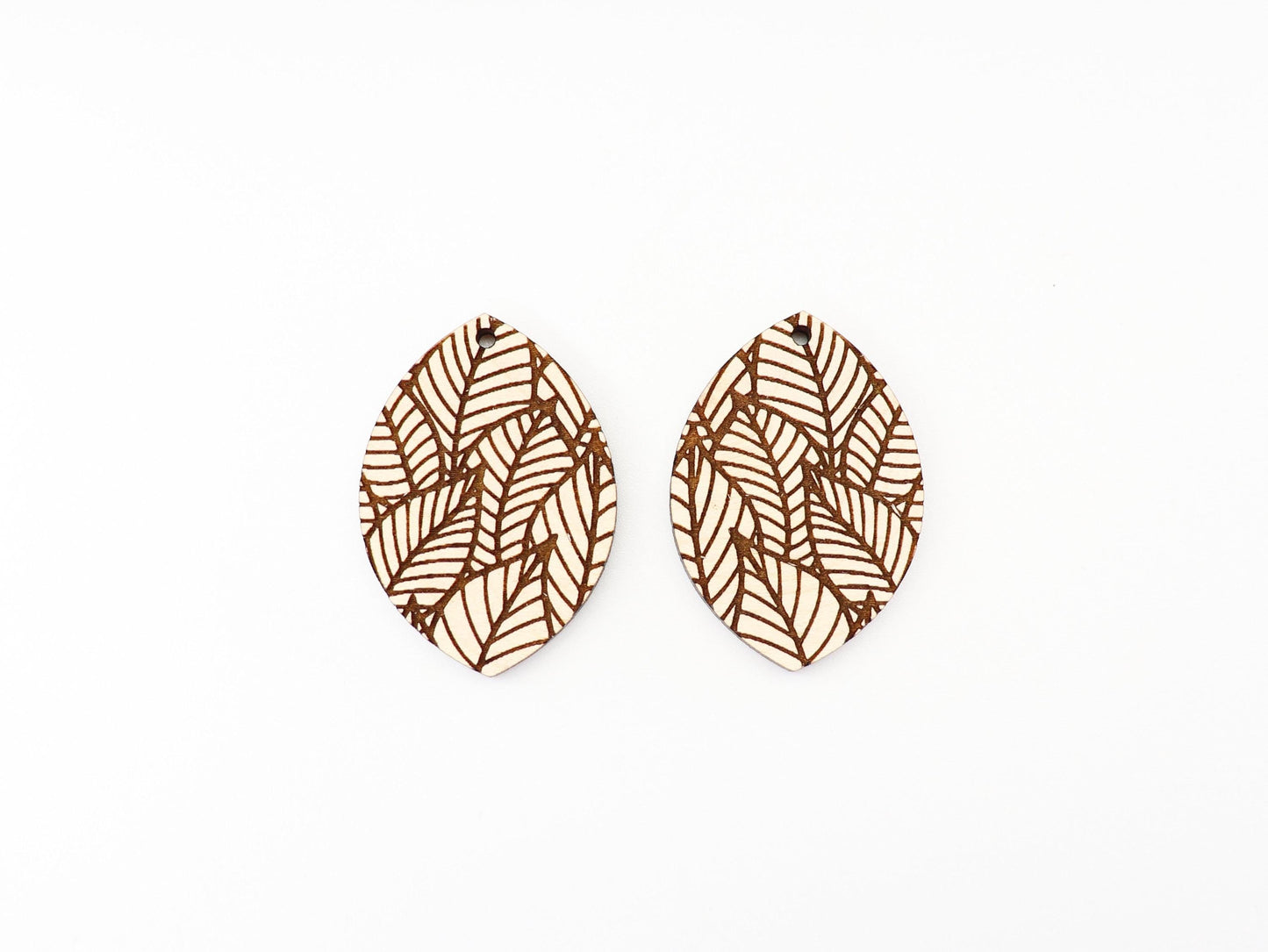 Leaf earring blanks, wood earring blanks