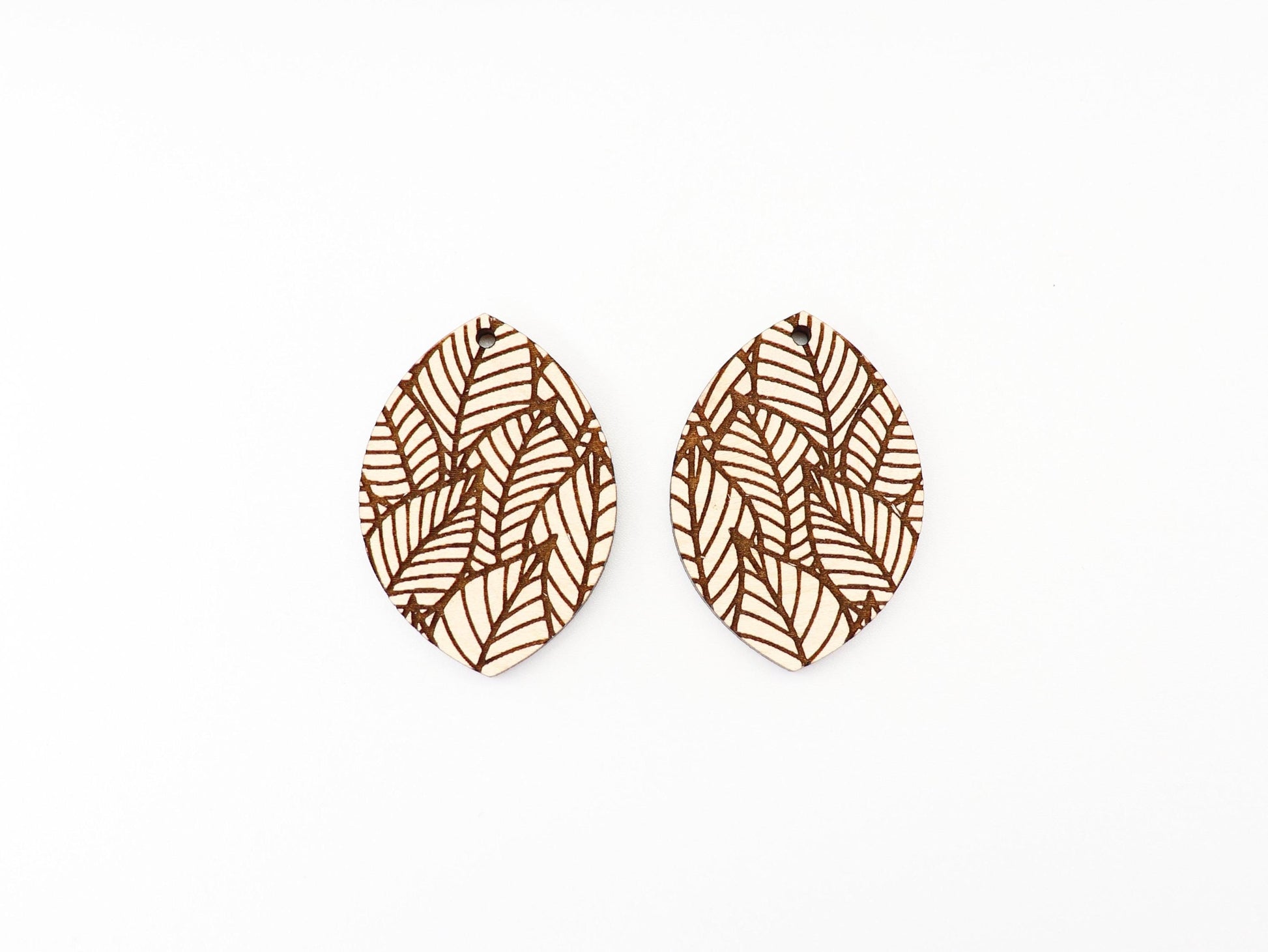 Leaf earring blanks, wood earring blanks