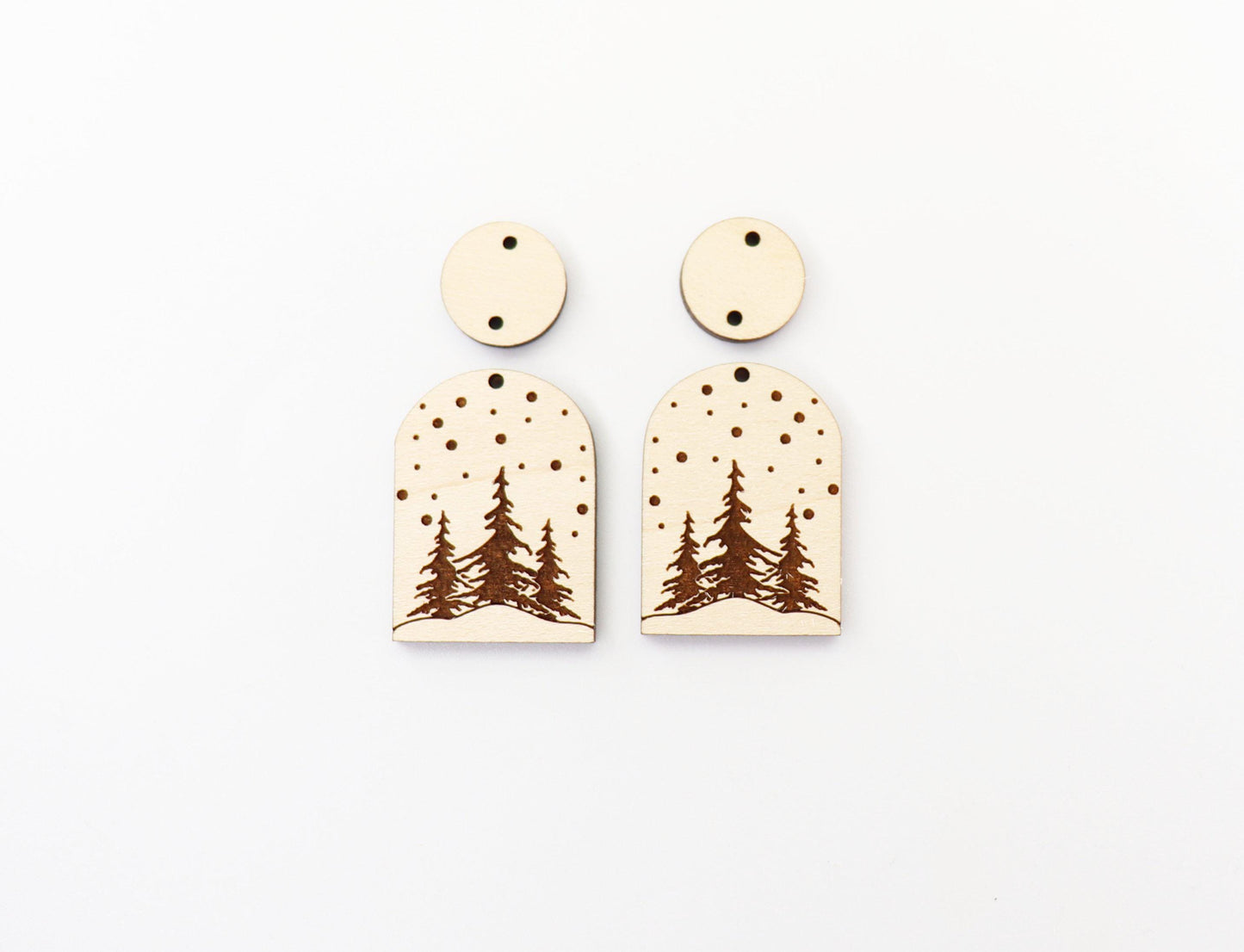 Christmas tree earring blanks, wood blanks