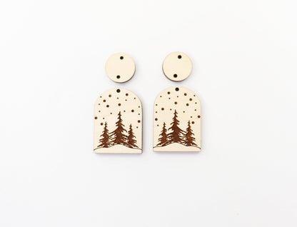 Christmas tree earring blanks, wood blanks