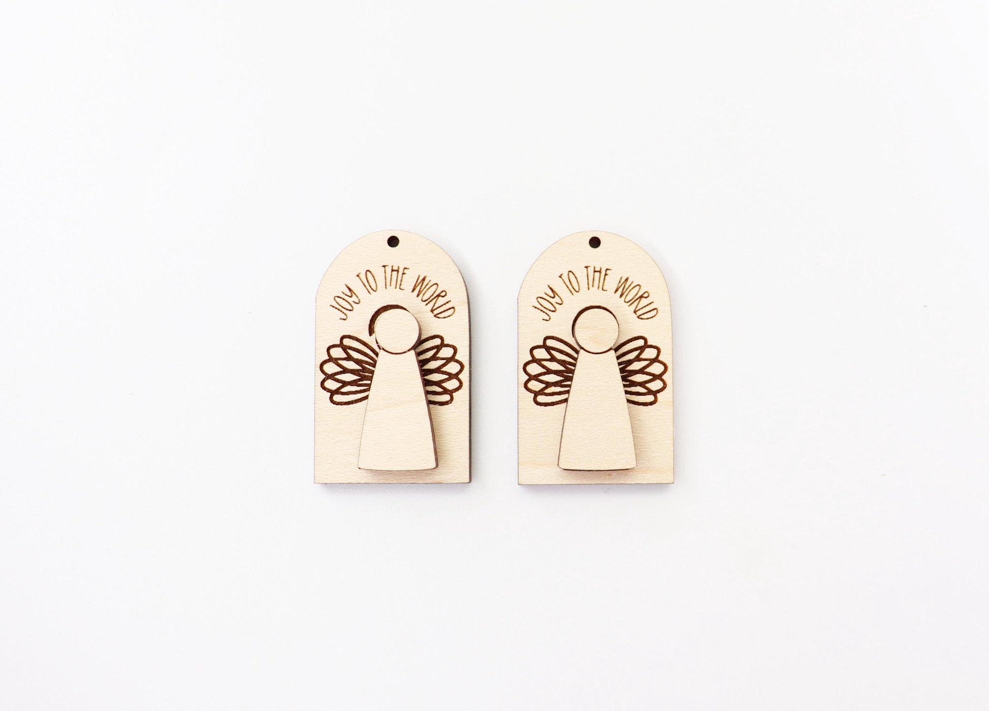 Joy to the world earring blanks, wood blanks