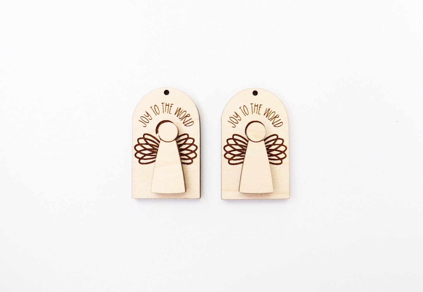 Joy to the world earring blanks, wood blanks