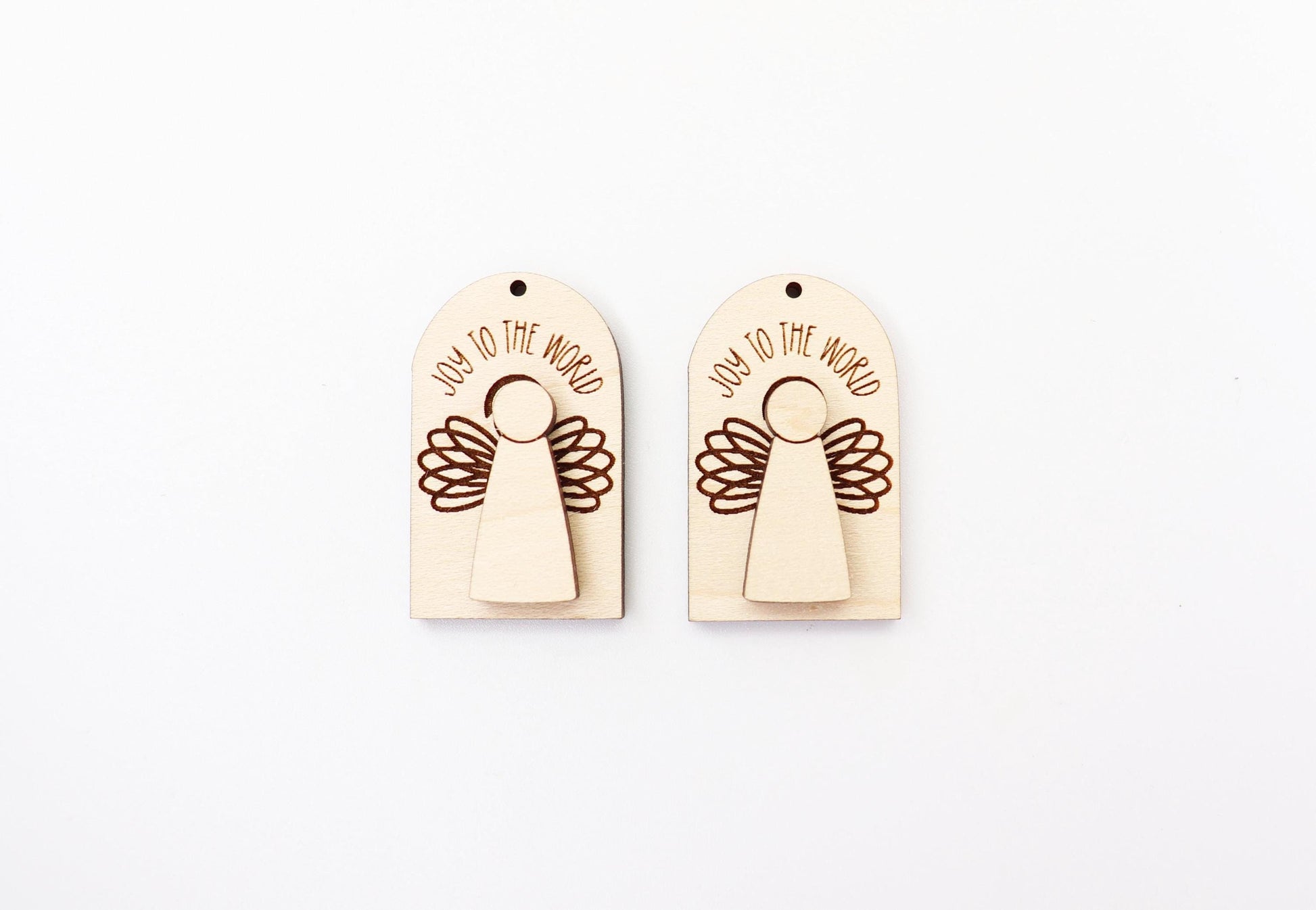 Joy to the world earring blanks, wood blanks