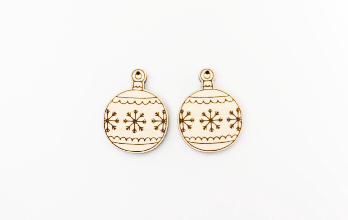 Snowflake ornament earring blanks, wood blanks