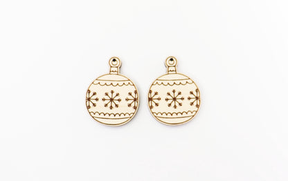 Snowflake ornament earring blanks, wood blanks