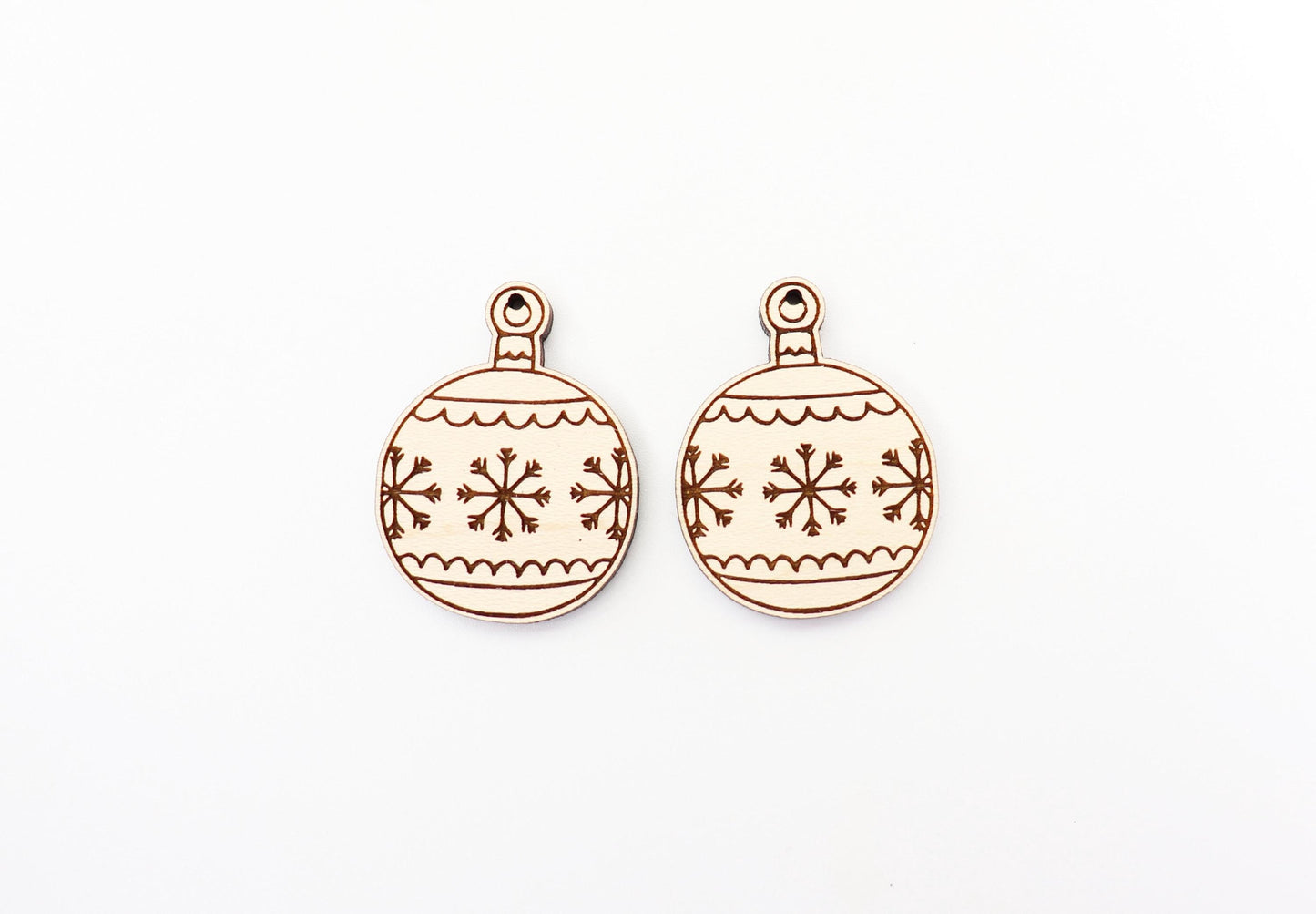 Snowflake ornament earring blanks, wood blanks