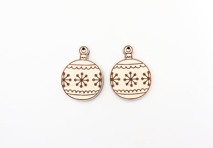 Snowflake ornament earring blanks, wood blanks