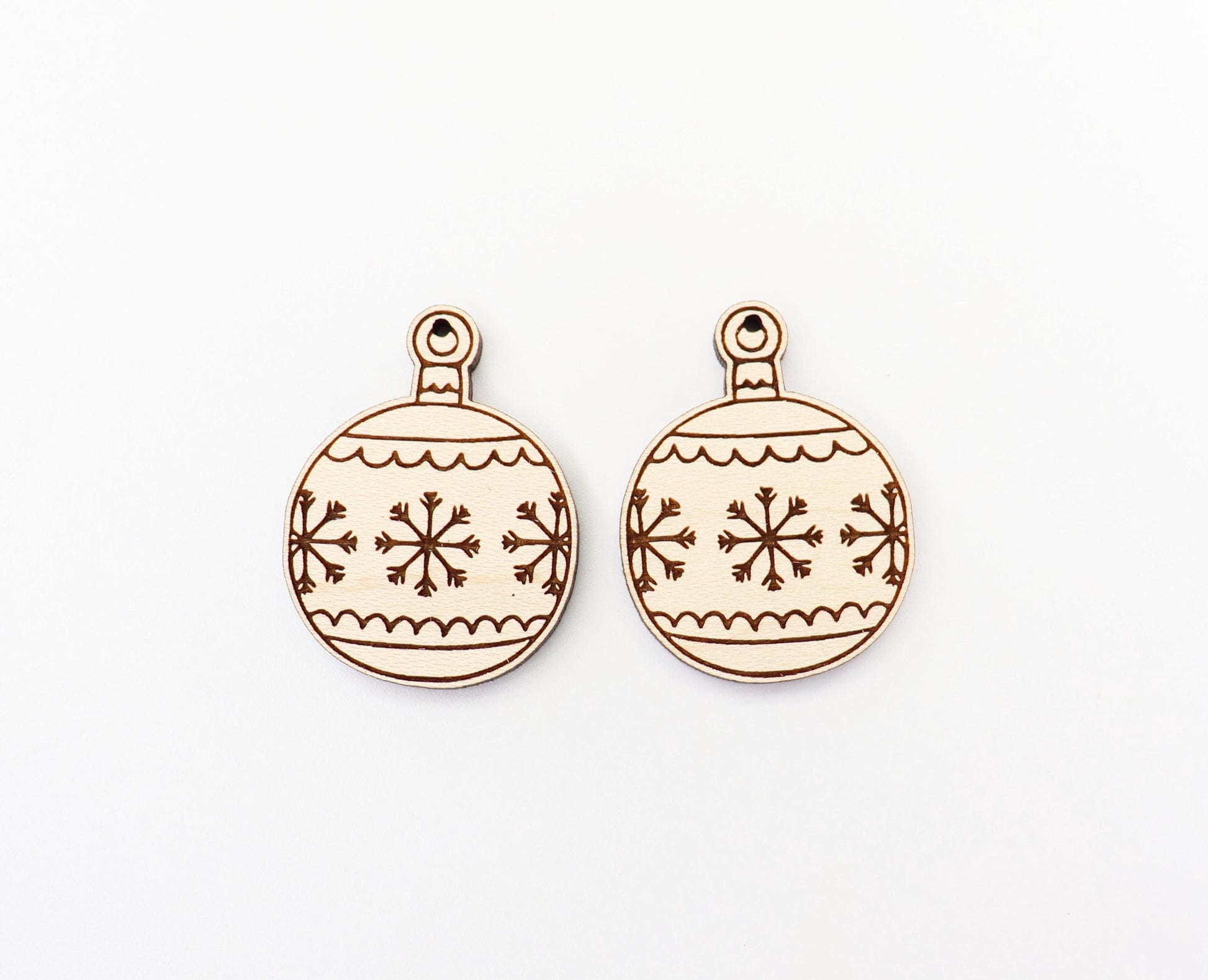 Snowflake ornament earring blanks, wood blanks