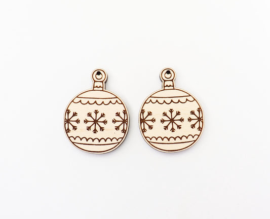 Snowflake ornament earring blanks, wood blanks