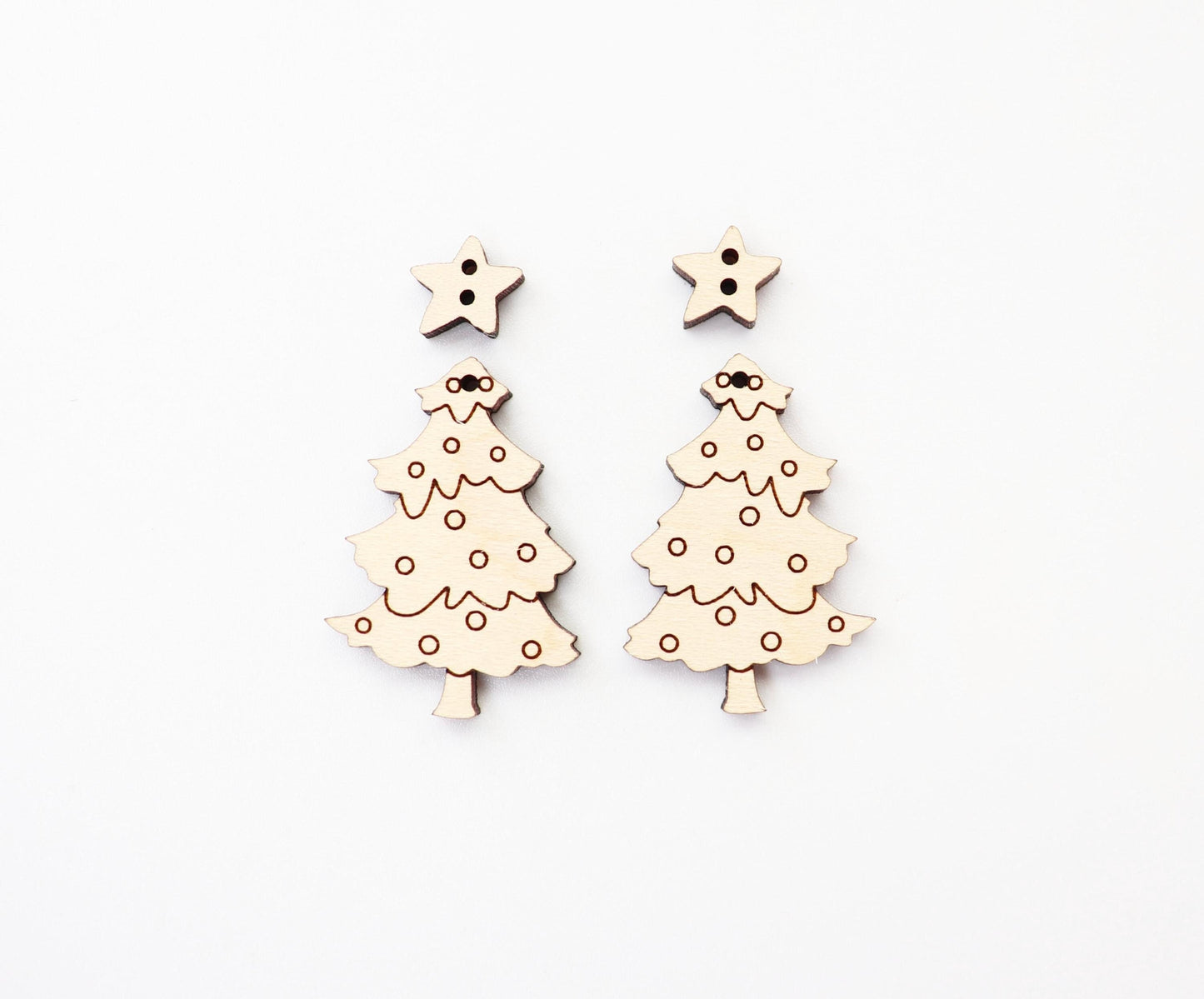 Christmas tree earring blanks, wood blanks