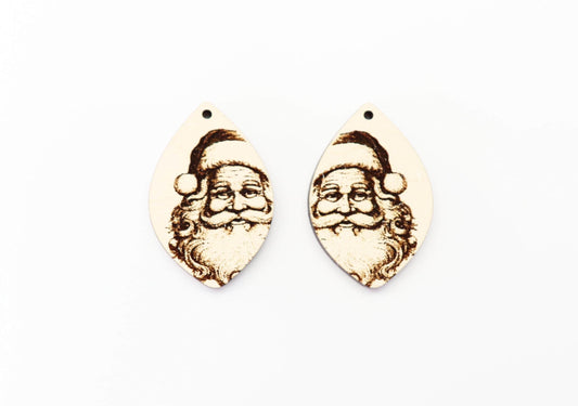 Santa earring blanks, wood blanks