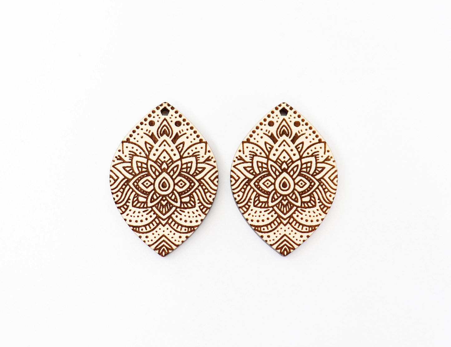 Mandala earring blanks, laser cut blanks