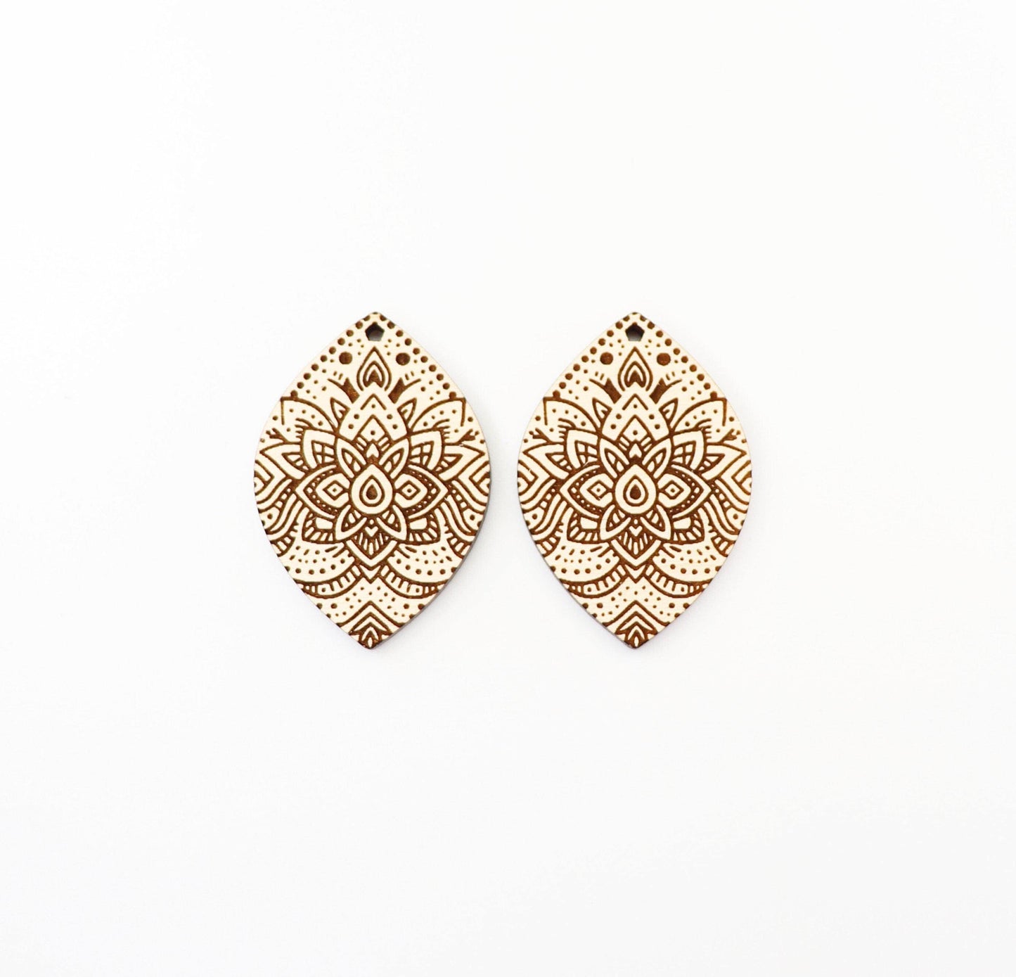 Mandala earring blanks, laser cut blanks