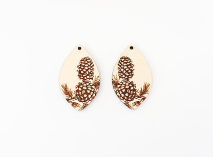 Pinecone earring blanks, Christmas blanks