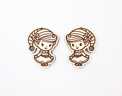 Elf earring blanks, laser cut blanks, Christmas blanks