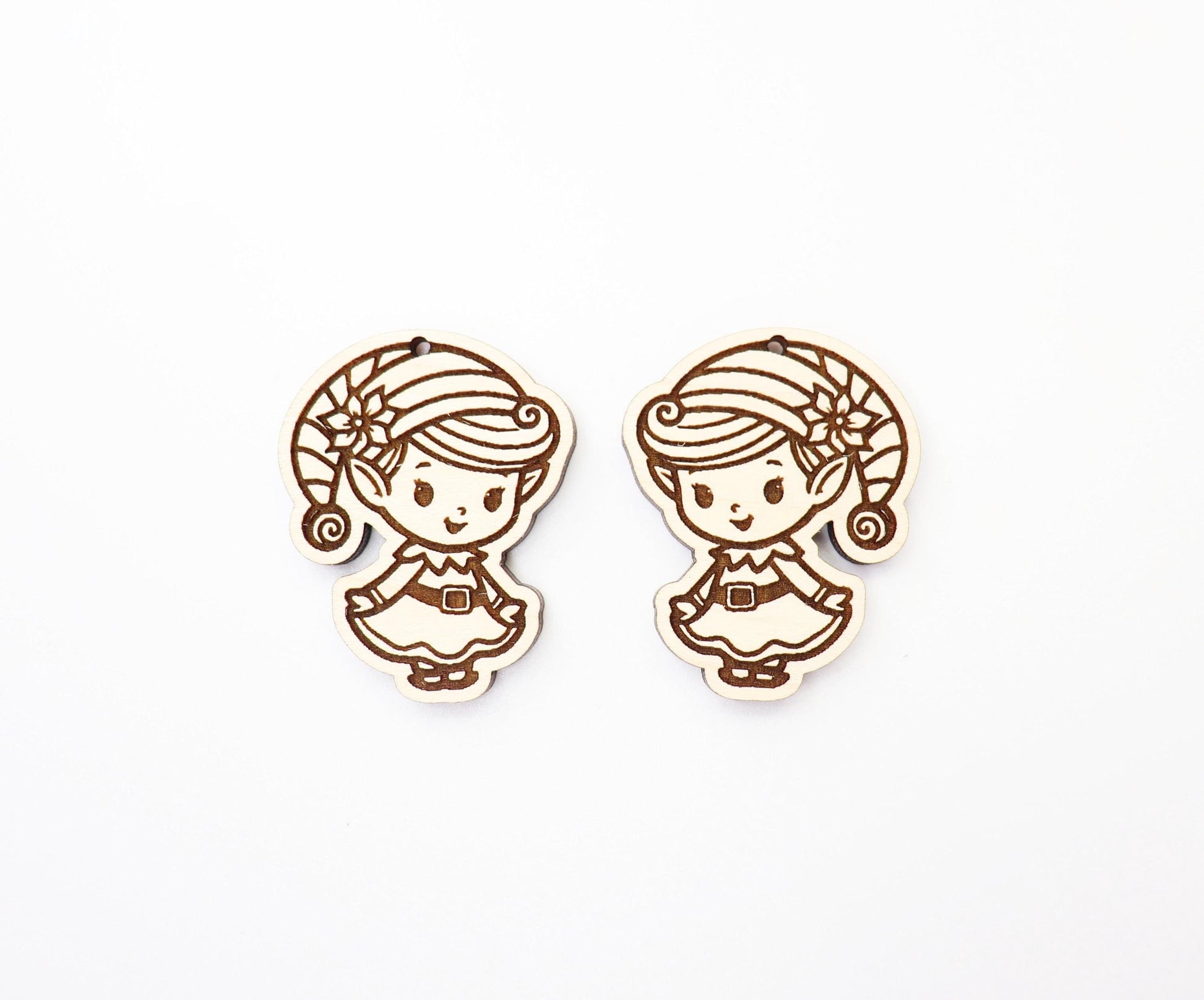 Elf earring blanks, laser cut blanks, Christmas blanks