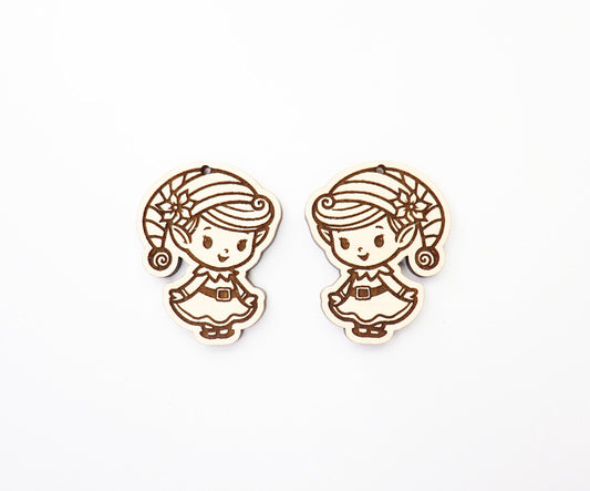 Elf earring blanks, laser cut blanks, Christmas blanks