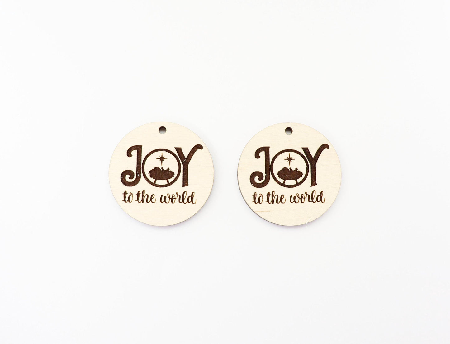 Joy to the world earring blanks, Christmas earring blanks