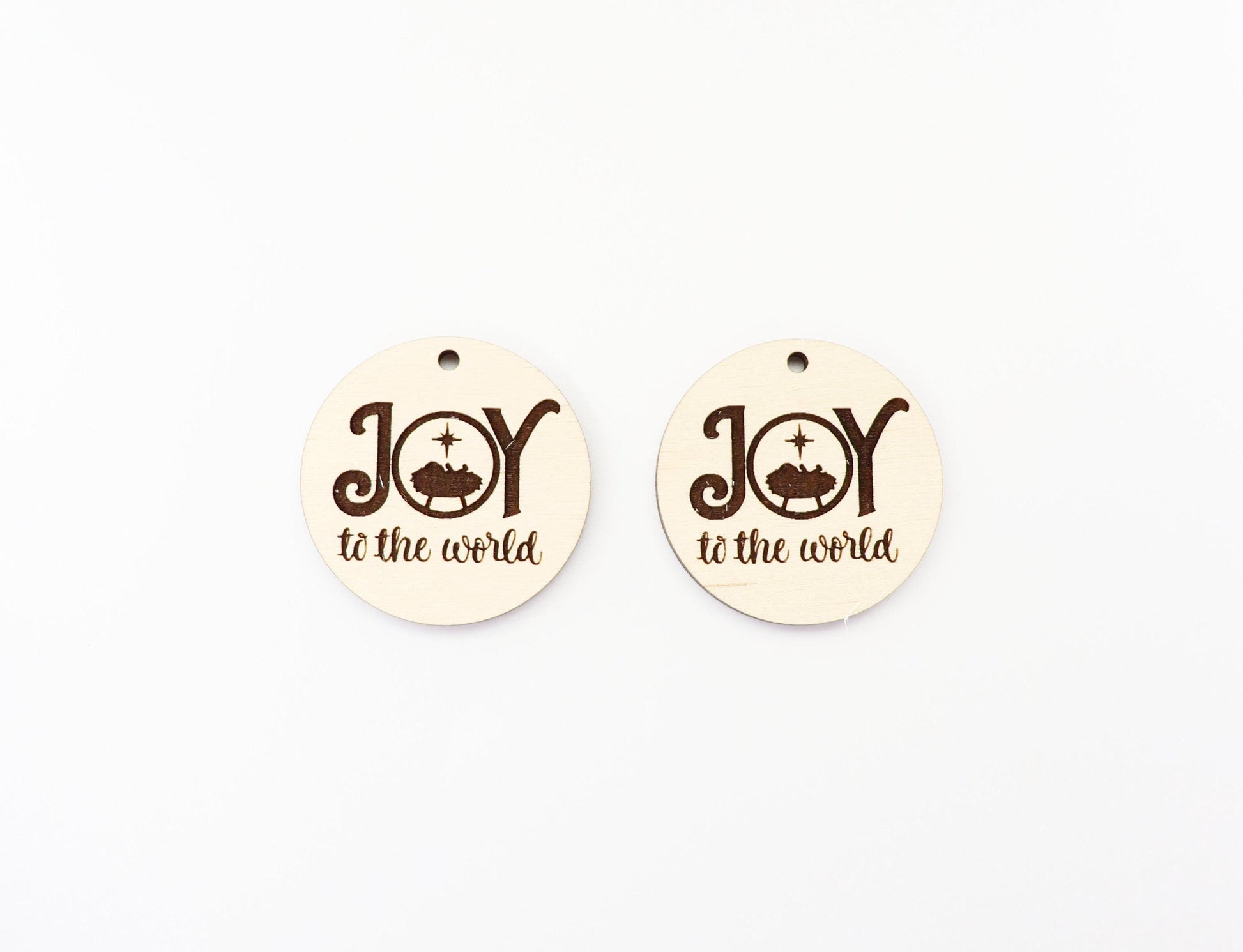 Joy to the world earring blanks, Christmas earring blanks