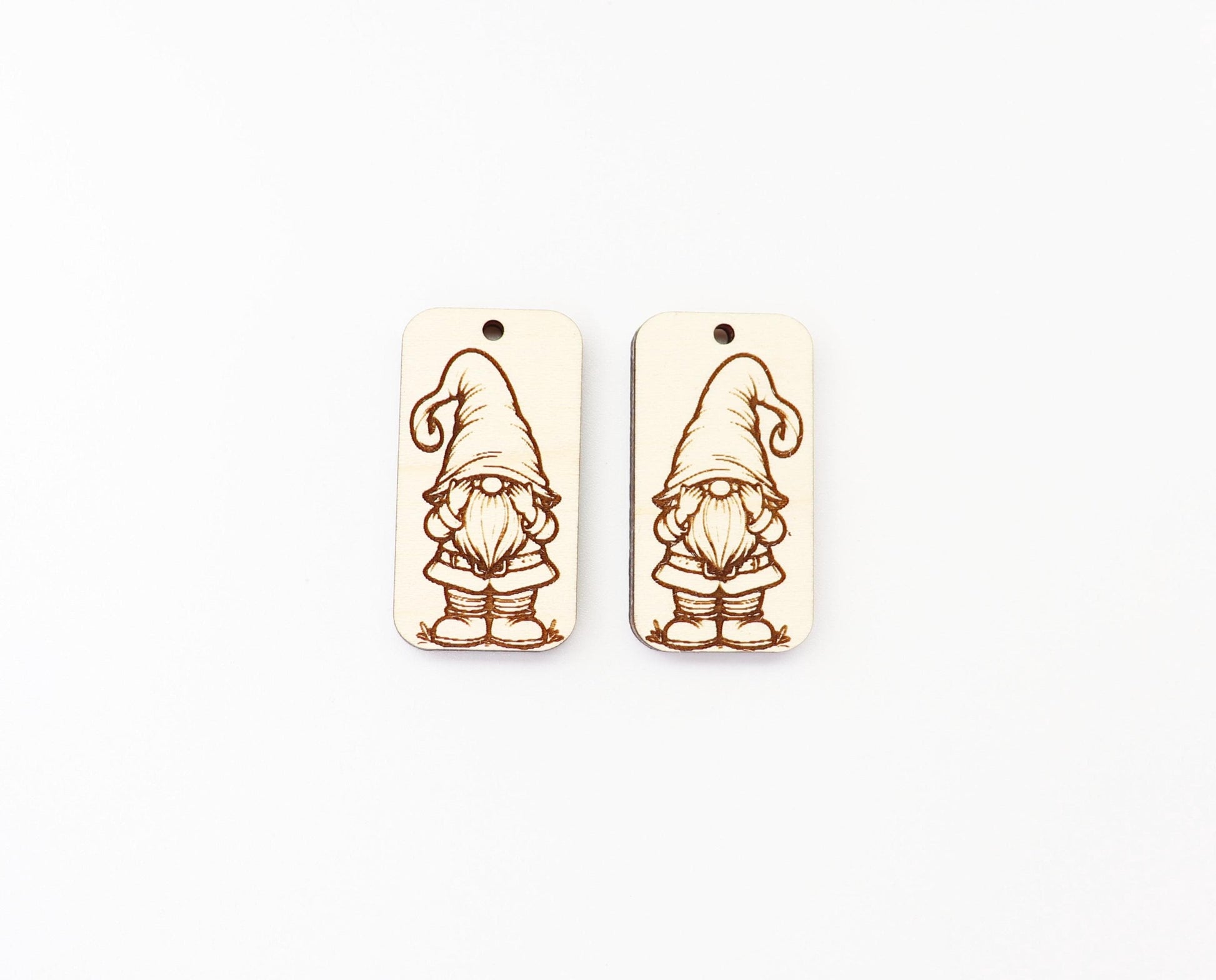 Gnome blanks, wood earring blanks