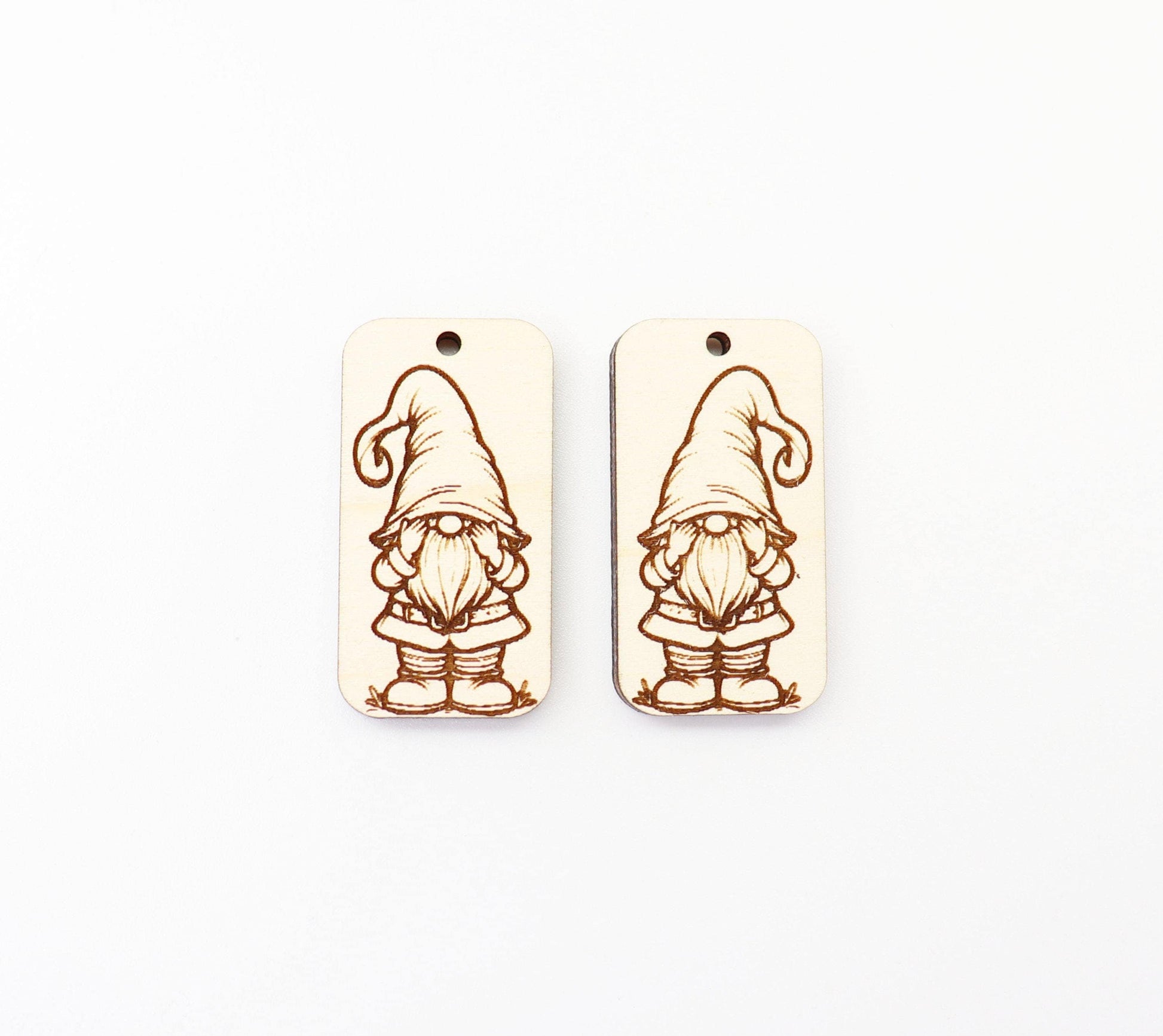 Gnome blanks, wood earring blanks