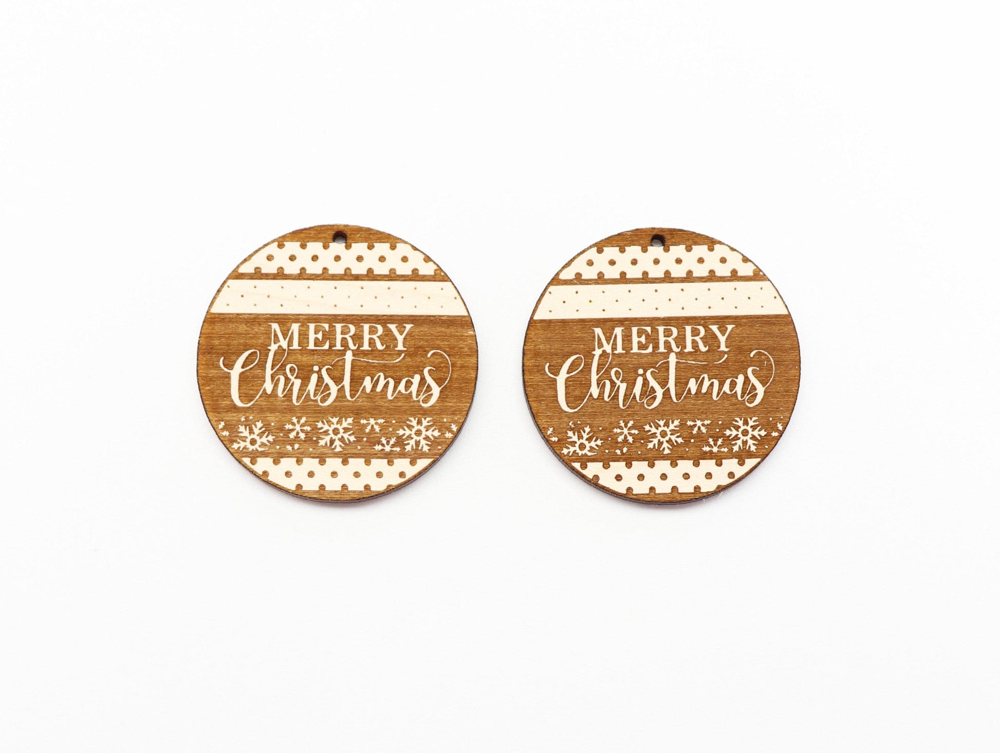 Merry Christmas wood earring blanks