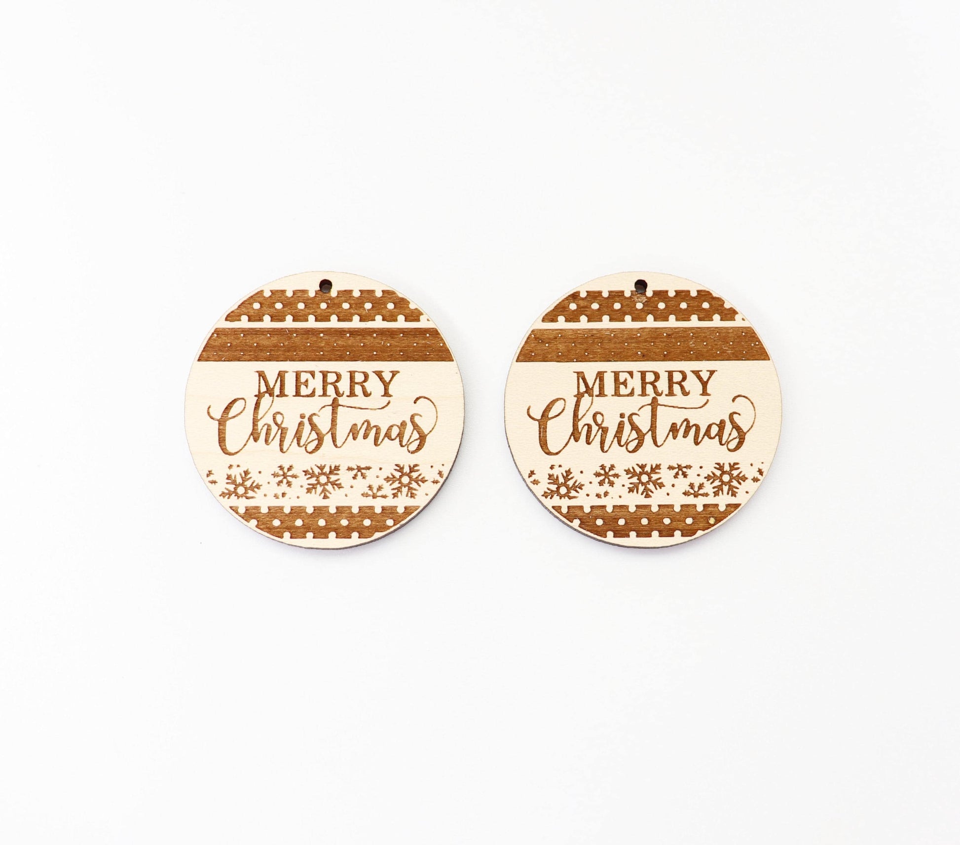 Merry Christmas wood earring blanks