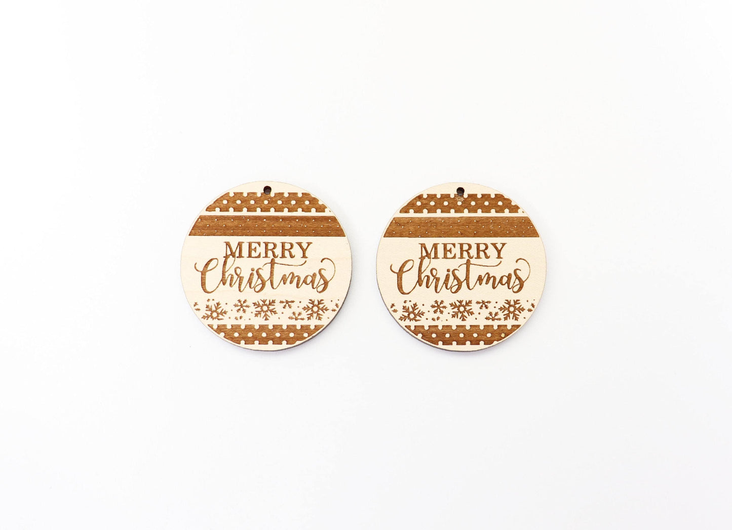 Merry Christmas wood earring blanks