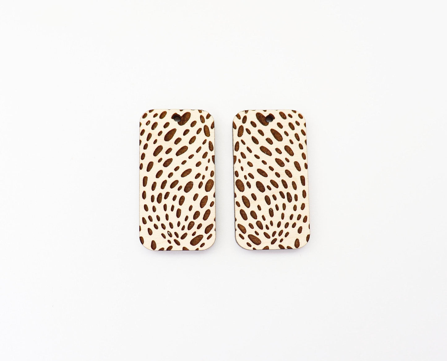 Rectangle wood earring blanks, laser cut blanks