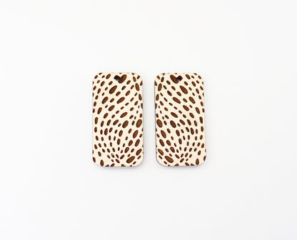 Rectangle wood earring blanks, laser cut blanks