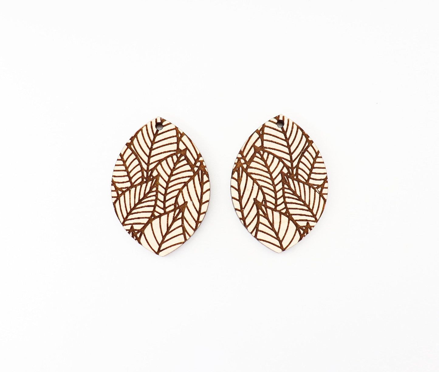 Leaf earring blanks, wood earring blanks