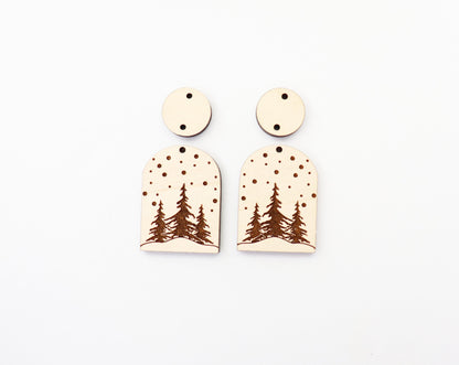 Christmas tree earring blanks, wood blanks