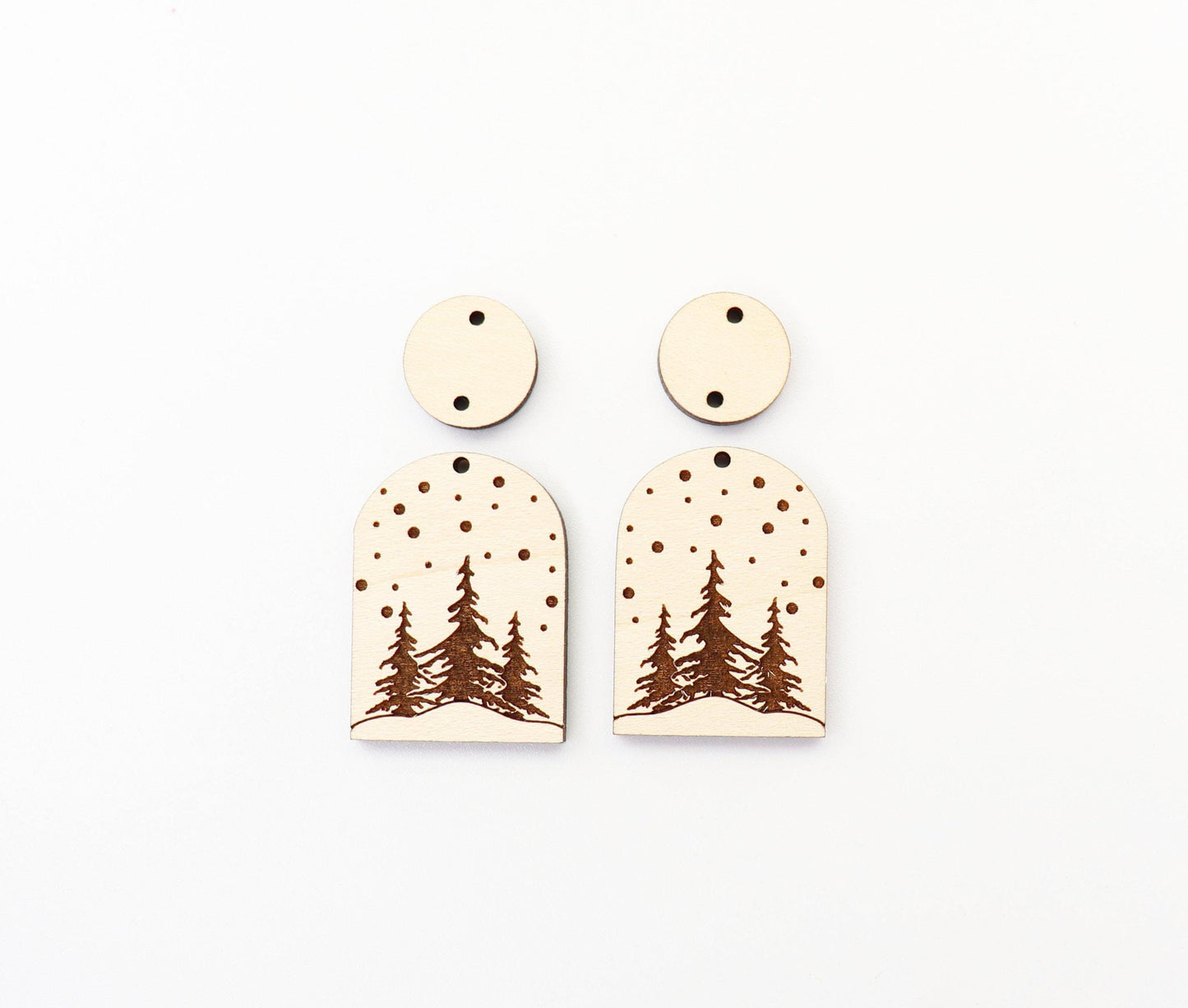 Christmas tree earring blanks, wood blanks