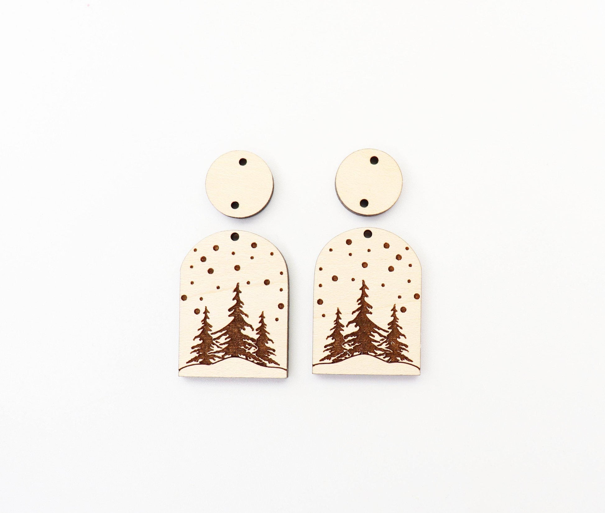 Christmas tree earring blanks, wood blanks