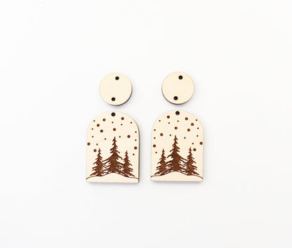 Christmas tree earring blanks, wood blanks